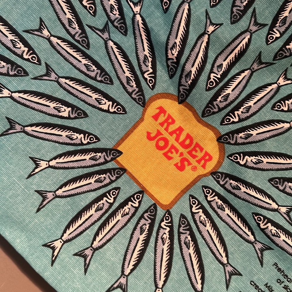 New Trader Joe’s Sardines Reusable Cloth Tote Bag… - image 4
